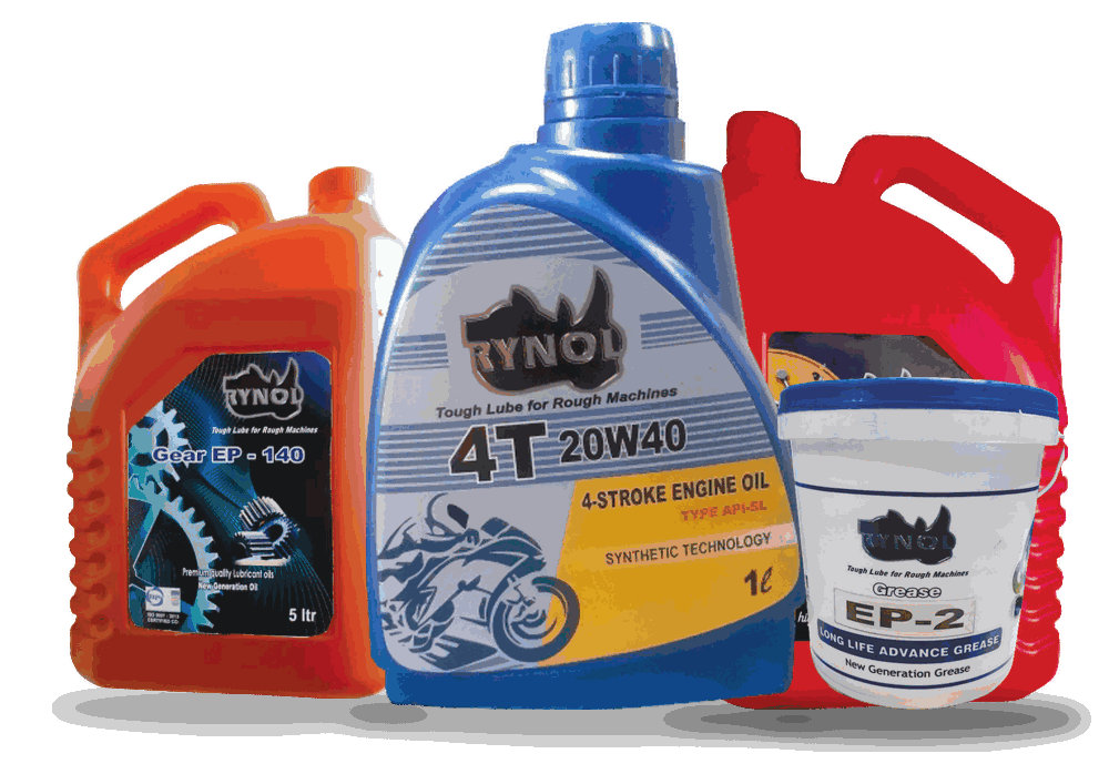 Rynol engine oil, gear oil and grease product range